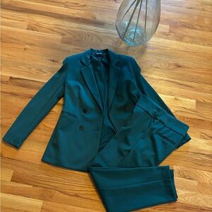 Express Teal Double-Breasted Blazer and pants